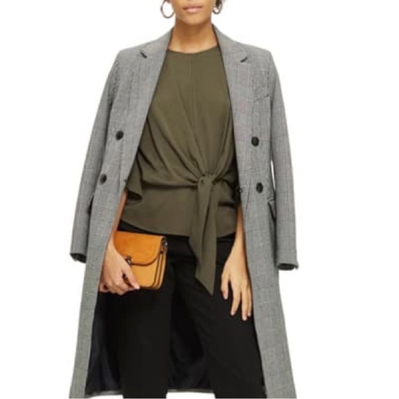 Topshop Women's Slouchy Knot Front Blouse - size 6 - Picture 2 of 9